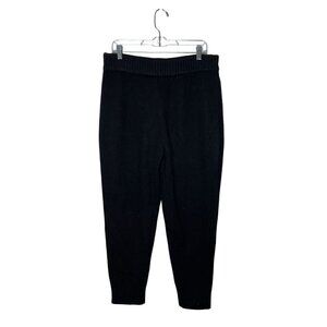 NWT Express Black Ribbed Waistband Knit Jogger Women's Pants Size L
